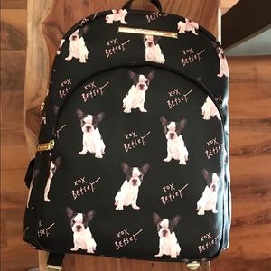 Betsey Johnson French bulldog backpack